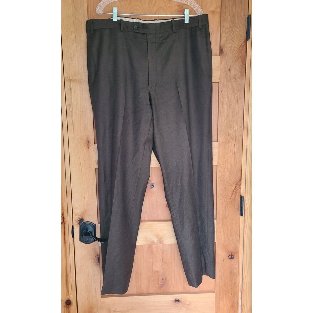 JB Britches Wool Cashmere Dress Pants‎ 40 R Brown Eclectic Grandpa Retro Career